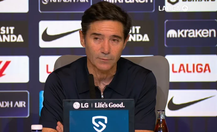 Marcelino analiza la derrota, explica las suplencias de Pape Gueye y Comesaña y la adaptación de Veiga y Mikautadze