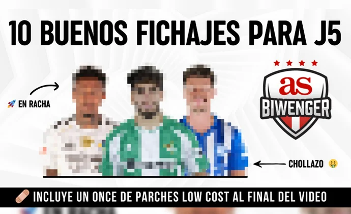 Mis 10 apuestas Fantasy para la Jornada 5 en Biwenger, por Scouting BWG