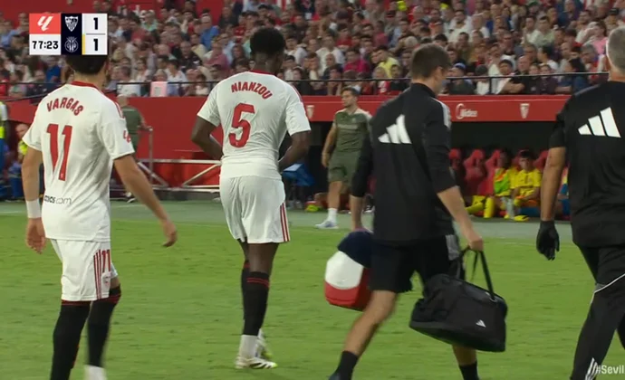 Nianzou se lesiona otra vez y deja al equipo con diez antes del gol del Villarreal