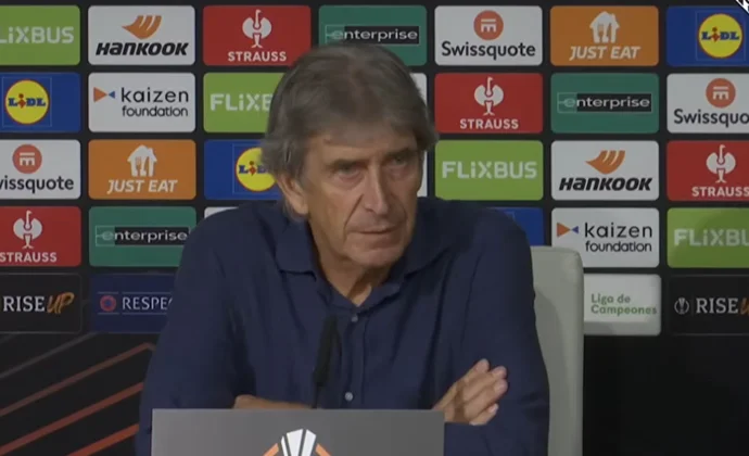 Pellegrini analiza el empate, explica los cambios en el descanso y habla de Antony, Bakambu y Ortiz