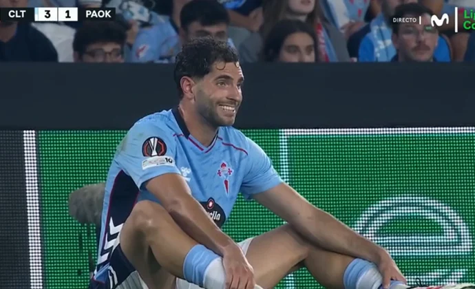 Javi Rueda llega al límite y pide el cambio por molestias en el aductor