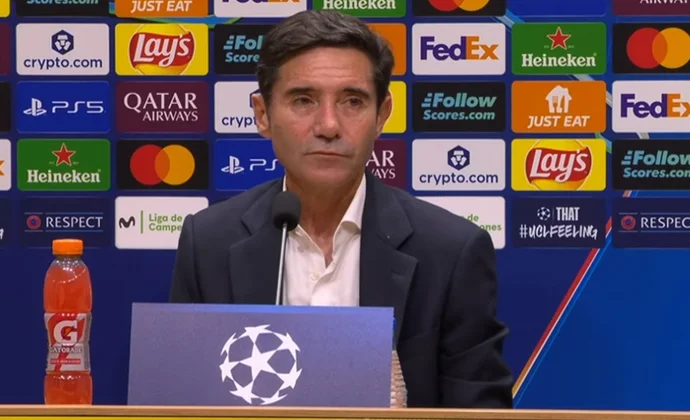 Marcelino refleja buenas sensaciones tras el empate y habla de la rotación de porteros