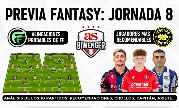 PREVIA FANTASY J8: Alineaciones probables, Top Picks y Chollos Fantasy, por Scouting BWG