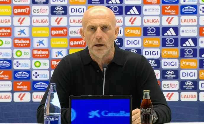 Calero celebra el triunfo en el Tartiere, destaca la unidad del grupo y habla de Matturro