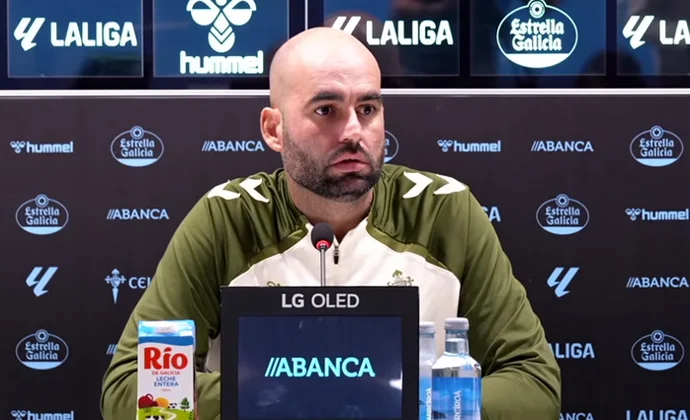 Giráldez habla de Carreira, Rueda, Sotelo, Starfelt, Radu, Iglesias, Damián, Aspas, Moriba, las rotaciones y el Atlético