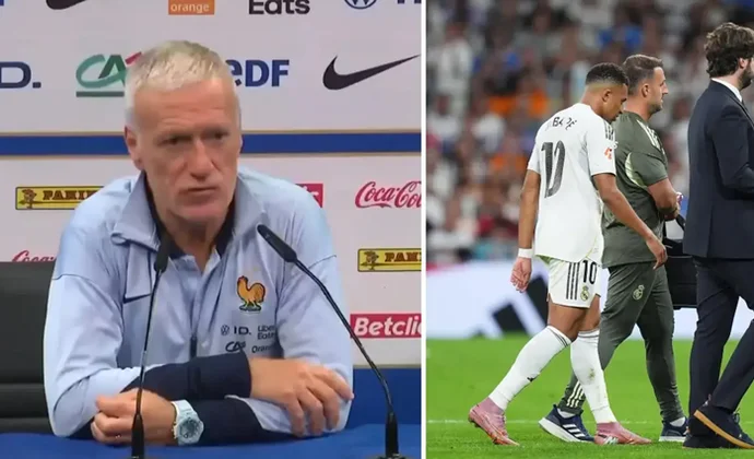 Deschamps tranquiliza con el estado del tobillo de Mbappé