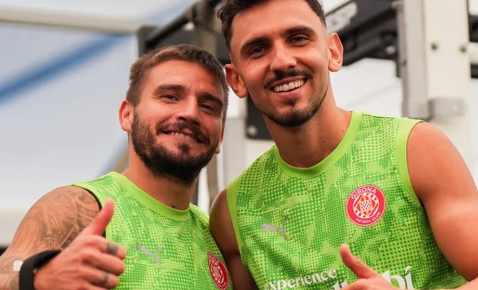 El Girona completa la última sesión de la semana con Lemar, Tsygankov y Abel Ruiz en la recta final