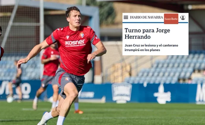 Diario de Navarra ignora la posibilidad de defensa de cuatro y solo ve a Herrando