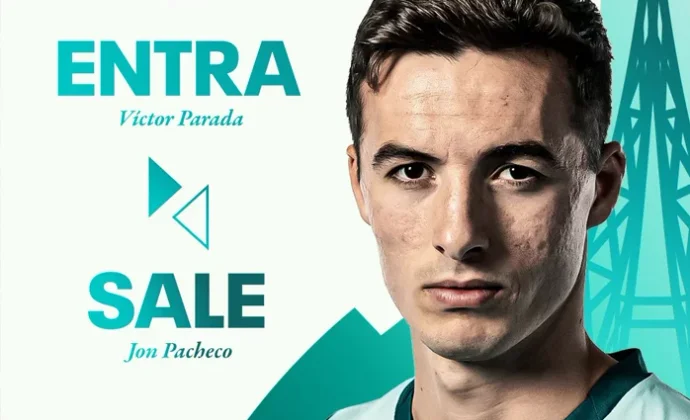 Jon Pacheco tuvo que ser sustituido en el descanso por molestias en el hombro