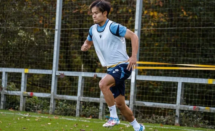 Kubo se incorpora al grupo en la vuelta al trabajo en Zubieta