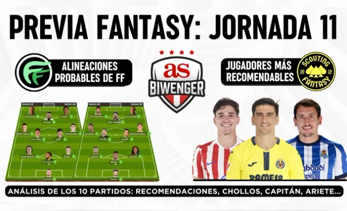 Jornada 11: Alineaciones probables, Top Picks y Chollos Fantasy, por Scouting BWG