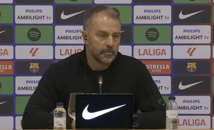 Flick celebra el triunfo y habla de Pedri, De Jong, Fermín, Yamal, Rashford, Fort, Bernal, Cubarsí, Eric García y Joan García