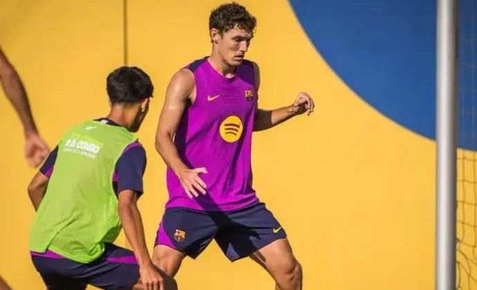 Christensen se incorpora al grupo en la primera sesión de la semana