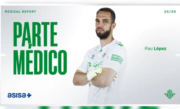 Parte médico oficial de Pau López: rotura del músculo plantar