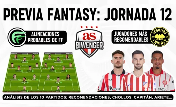 Jornada 12: Alineaciones probables, Top Picks y Chollos Fantasy, por Scouting BWG