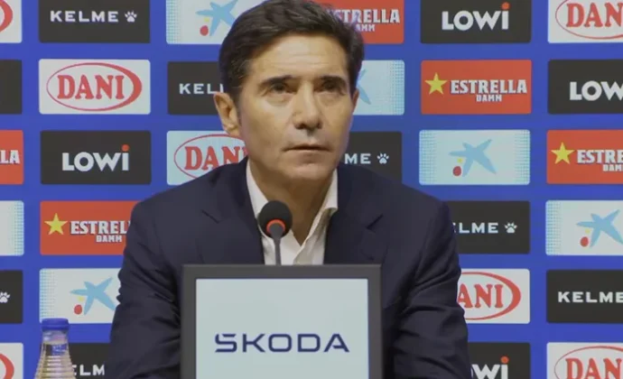 Marcelino se muestra satisfecho tras el triunfo y habla de las rotaciones y el trabajo defensivo