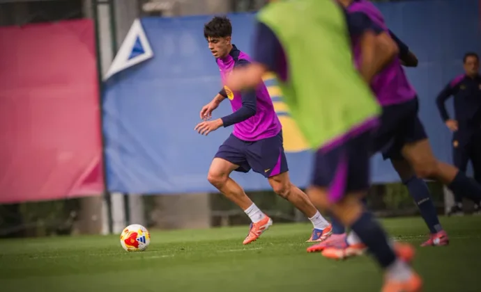 El Barcelona cierra la semana de trabajo sin recuperar a Pedri, Raphinha, Casadó y Yamal