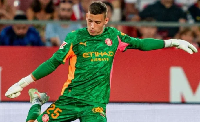 La portería del Girona, en alerta tras la lesión de Krapyvtsov