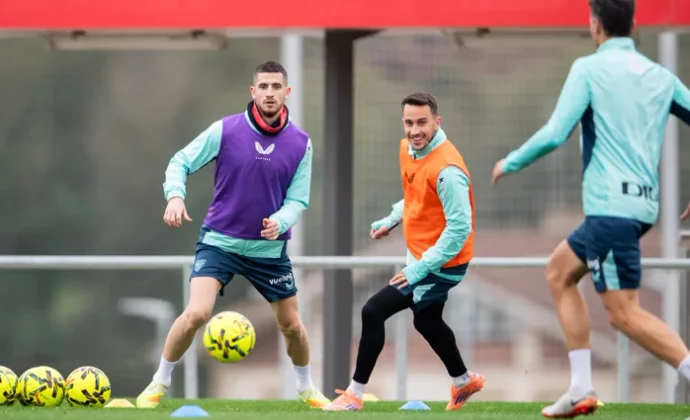 Ruiz de Galarreta, baja por gripe en el entrenamiento del miércoles