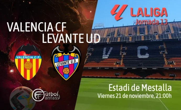 Posibles alineaciones y previa fantasy del Valencia - Levante