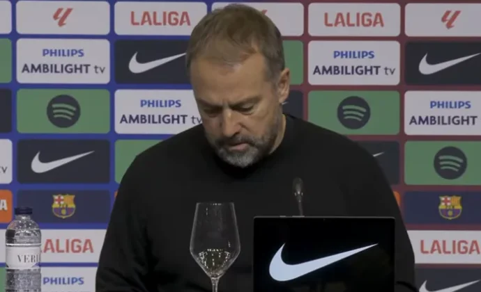 Flick celebra el triunfo y habla de Eric García, Lewandowski, Fermín y Gerard Martín