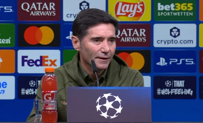 Marcelino, sobre Mouriño, el once titular y sus sensaciones antes de enfrentarse al Borussia Dortmund