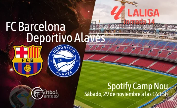 Alineaciones probables y previa fantasy del Barcelona - Alavés