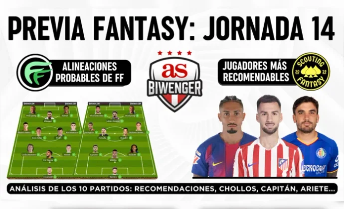 Jornada 14: Alineaciones probables, Top Picks y Chollos Fantasy, por Scouting BWG