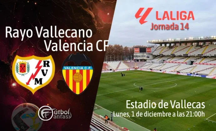 Alineaciones probables y previa fantasy del Rayo - Valencia