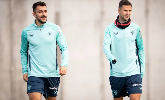 Nico Williams, Berenguer, Vesga y Yuri trabajan al margen en Lezama, pero se recupera Laporte