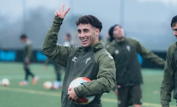 El Celta completa la sesión previa a la Copa sin lesionados y con varios del filial