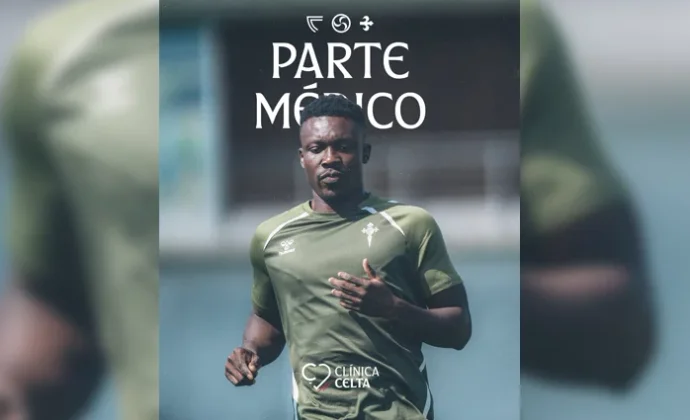 Las pruebas complementarias confirman el tiempo de baja de Joseph Aidoo