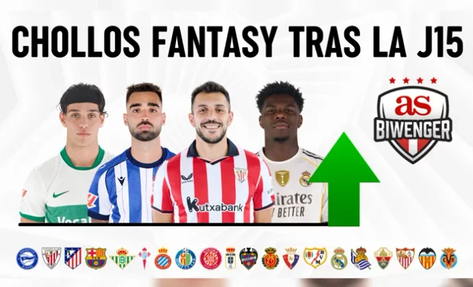 Los Mejores Fichajes y Chollos Fantasy en Biwenger tras la jornada 15, por Scouting BWG