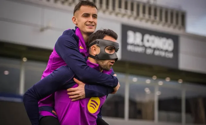 Gerard Martín, baja por indisposición en el entrenamiento del jueves