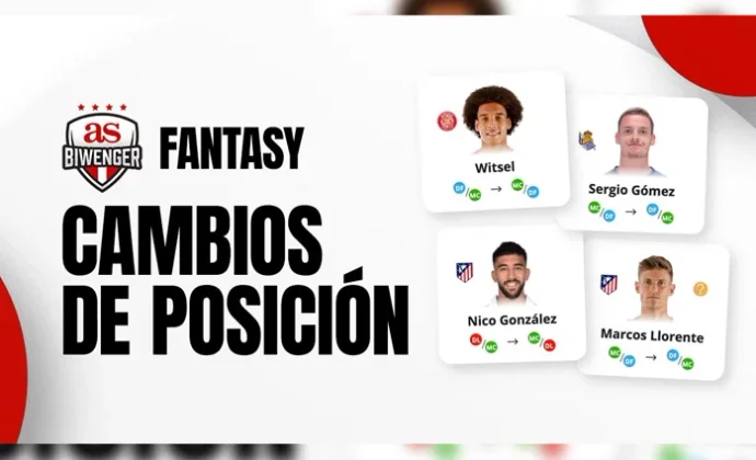 Biwenger anuncia los cambios de posición de varios jugadores durante el parón navideño