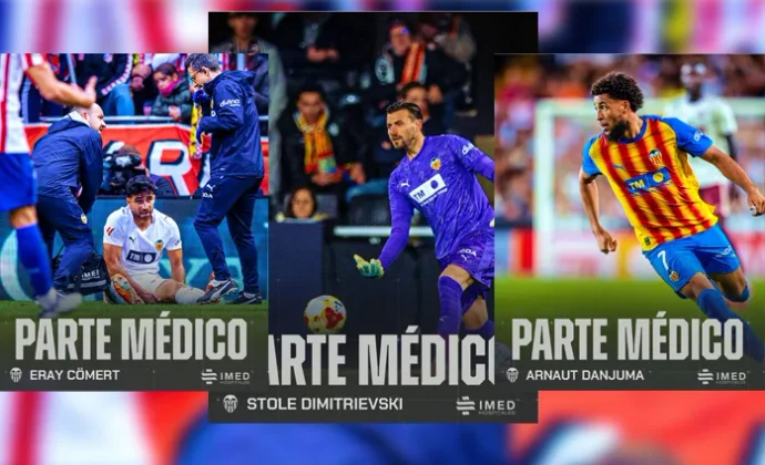 Parte médico oficial de Cömert, Dimitrievski y Danjuma