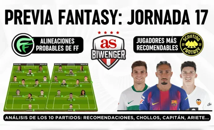 Jornada 17: Alineaciones probables, Top Picks y Chollos Fantasy, por Scouting BWG