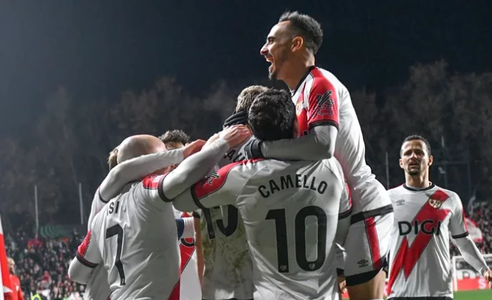 Conference League: Rayo 3-0 Drita. Estadísticas y ficha técnica