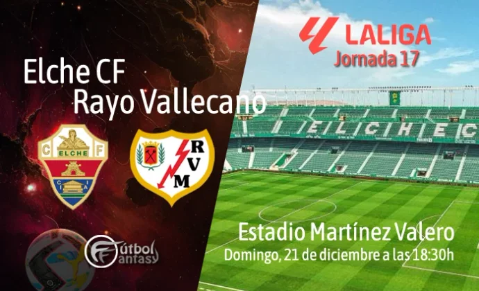 Alineaciones probables y previa fantasy del Elche - Rayo