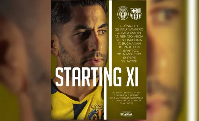 El Villarreal anuncia un once con Cardona de titular y con Pedraza sin convocar