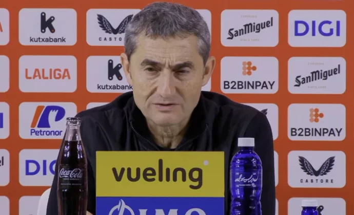 Valverde analiza la derrota, la falta de gol de Guruzeta, los errores defensivos y hace balance del año