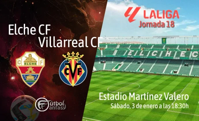 Posibles alineaciones y previa fantasy del Elche - Villarreal