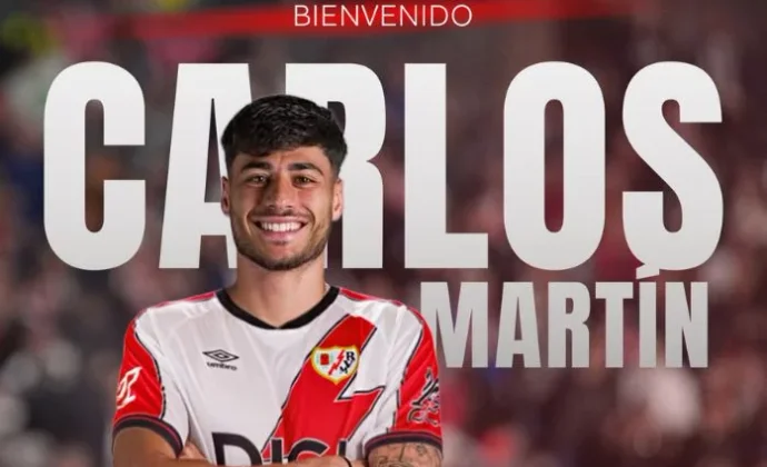 Oficial: Carlos Martín refuerza al Rayo Vallecano hasta final de temporada