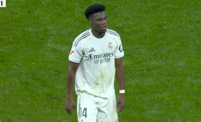 Tchouaméni termina con calambres en los isquiotibiales