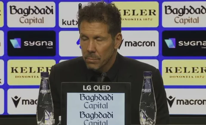 Simeone analiza el empate y habla de Barrios, Cardoso y Julián Alvarez