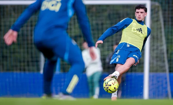 El Real Oviedo se ejercitó este martes sin los tres lesionados
