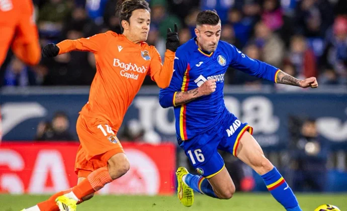 Jornada 19: Getafe 1-2 Real Sociedad. Estadísticas y puntos fantasy