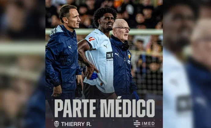 Parte médico oficial de Thierry Correia y periodo mínimo de baja