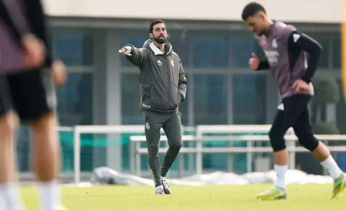 Primera sesión que dirige Arbeloa sin Mbappé y Rodrigo, pero con Valverde