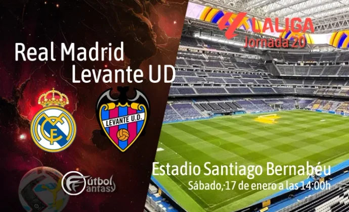 Posibles alineaciones y previa fantasy del Real Madrid - Levante